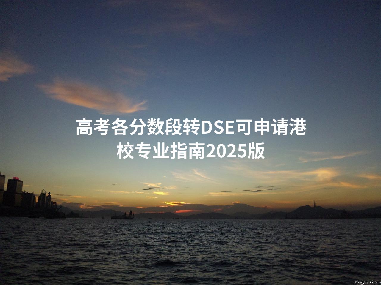 高考各分数段转DSE可申请港校专业指南2025版