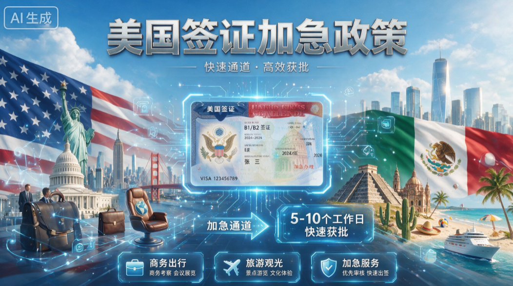 美国签证新规:B类签付费加急预约试点启动,10个工作日内即可安排面