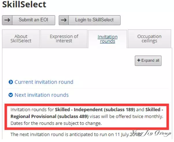澳大利亚EOI邀请次数每月仅发一轮！