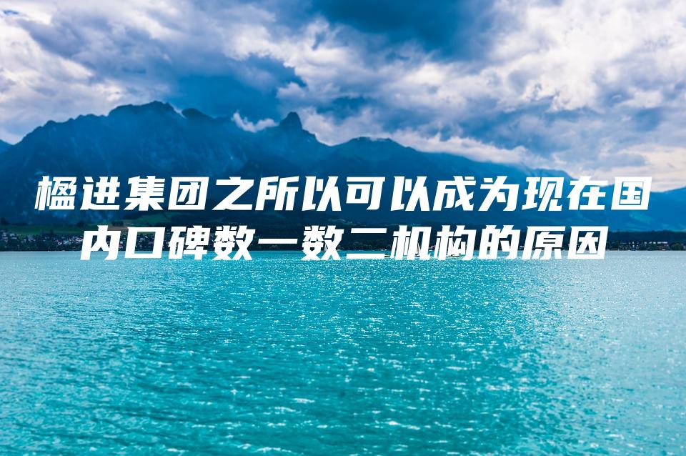 楹进集团之所以可以成为现在国内口碑数一数二机构的原因