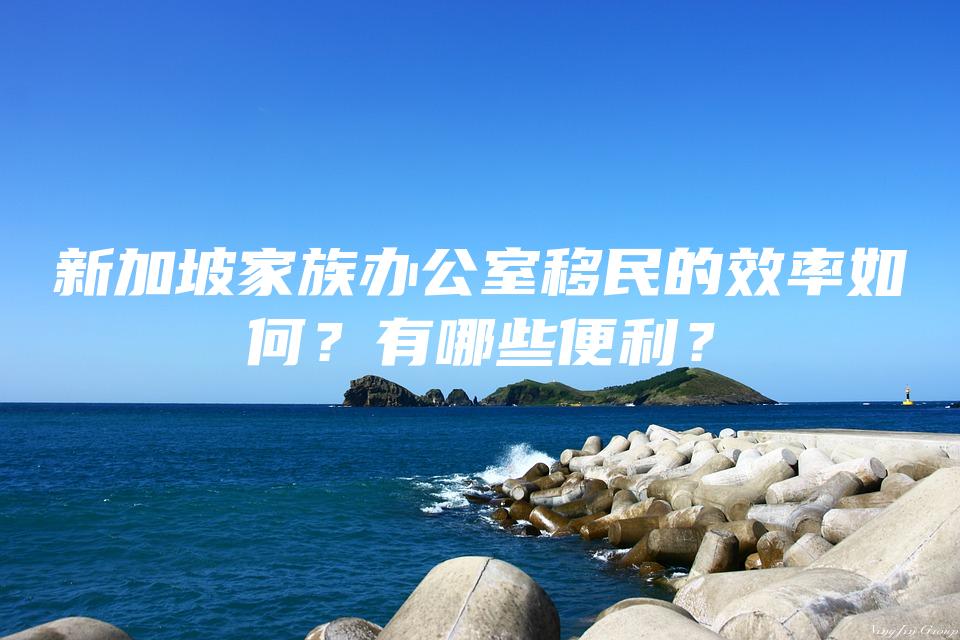 新加坡家族办公室移民的效率如何？有哪些便利？