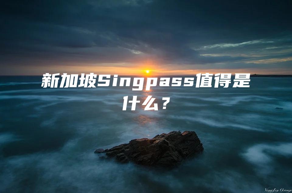 新加坡Singpass值得是什么？