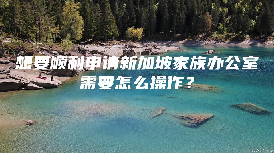 想要顺利申请新加坡家族办公室需要怎么操作？