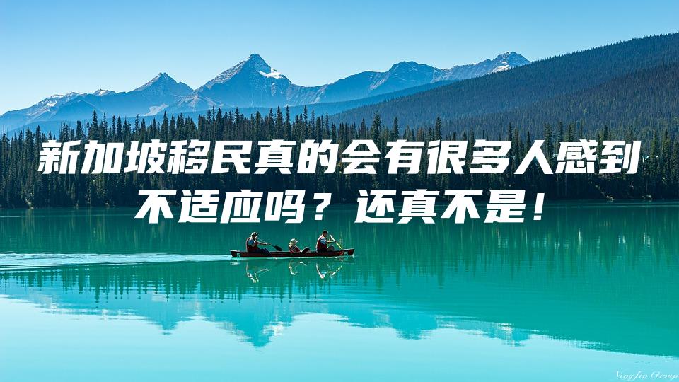 新加坡移民真的会有很多人感到不适应吗？还真不是！