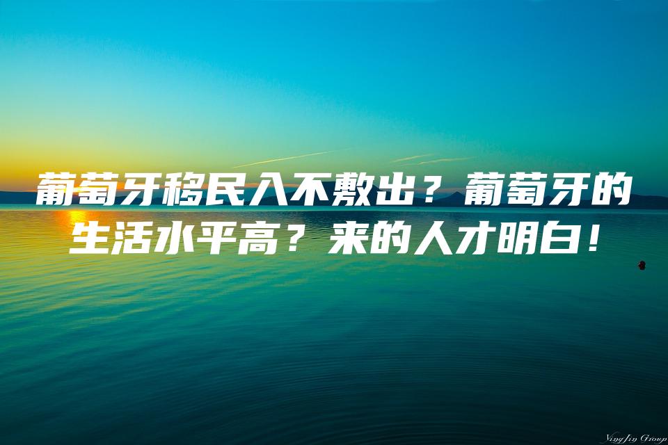 葡萄牙移民入不敷出？葡萄牙的生活水平高？来的人才明白！